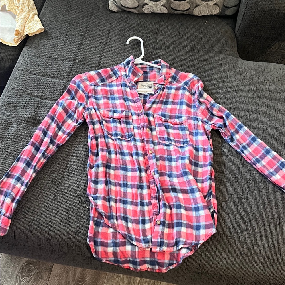 Abercrombie & Fitch Kids Plaid Shirt - Red and Blue